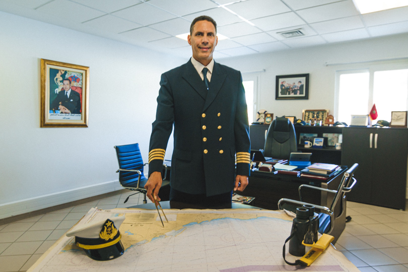 Portrait of Naval Admiral in his office at Tanger Med Port