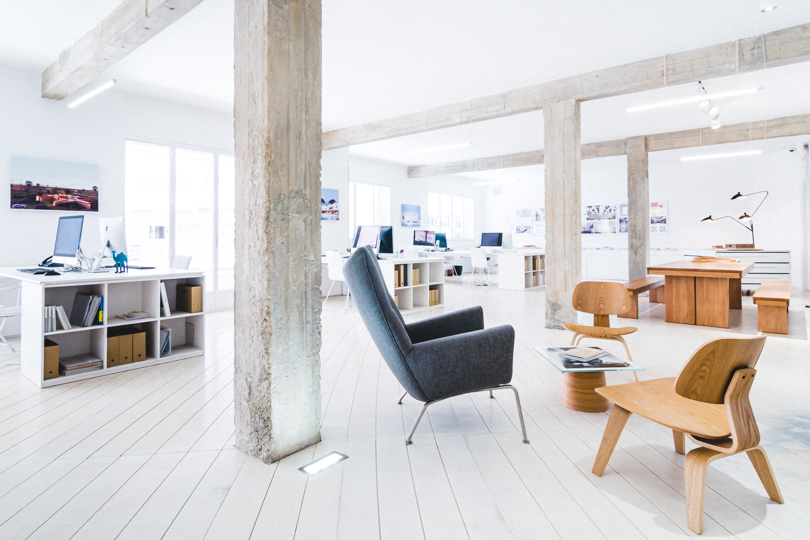 Interior workspace at architects offices