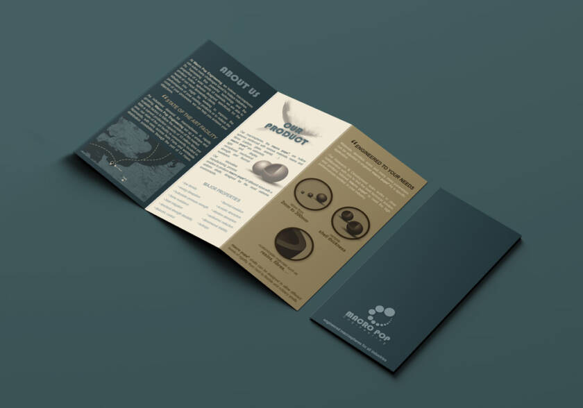 3 fold brochure design closed and interior