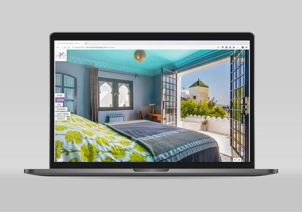 Guesthouse Website development with interior photography