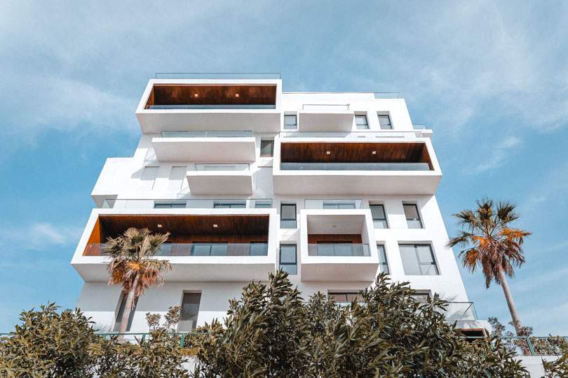 apartment building in tanger morocco - low angle